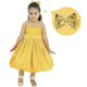 Golden Children's Dress Tule Ilusion + Hair Bow