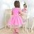 Gumb Pink Dress With Tule For Girls + Hair Bow - Dress