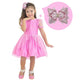 Gumb Pink Dress With Tule For Girls + Hair Bow