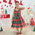 Holiday clothing Plaid dress kids Christmas for Girls + Hair Bow