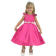 Vestido rosa intenso para niña, cumpleaños o fiesta formal.