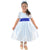 Kids graduation dress: White with royal blue details - Dress