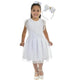 Kit Children's White Tulle Poá Dress + Hair Bow