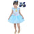 Kit Cinderella Dress Birthday Baby and Girl Tutu Clothes + Hair Bow