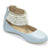 Leather girls shoes withp pearls application - blue color - Shoes