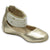 Leather girls shoes withp pearls application - Gold-Old Color-Moderna Meninas-Footwear,shoes,Toddler Girl Shoes