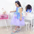 Lilac Tulle Mermaid Dress birthday party + Hair Bow + Girl Petticoat Clothes Birthday Party - Dress