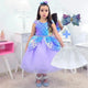 Lilac Tulle Mermaid Dress, birthday party + Hair Bow + Girl Petticoat, Clothes Birthday Party