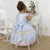 Luxury Dress Rain Of Love Theme + Hair Bow + Girl Petticoat Clothing Birthday - Dress