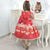 Luxury Orange Red Floral Girl’s Dress - Dress