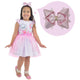 Marie Cat Dress with Pink Tulle + Hair Bow