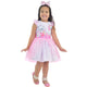 Marie Kitten Dress With Pink Tule - Girls From 6M To 10 Years