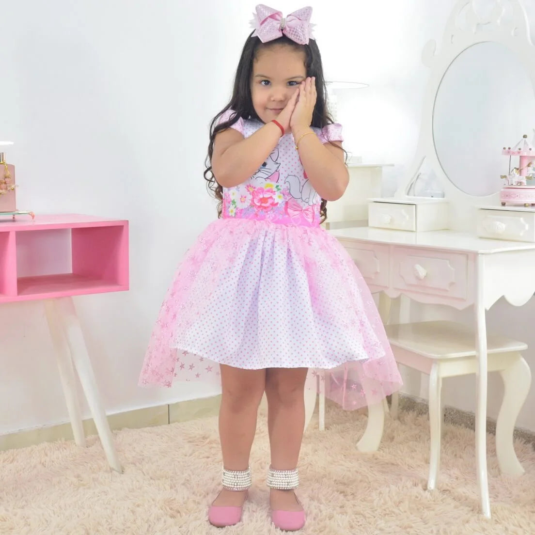 moderna dresses Marie Kitten Dress With Pink Tule