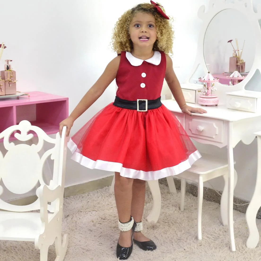 Vestido santa claus shops niña