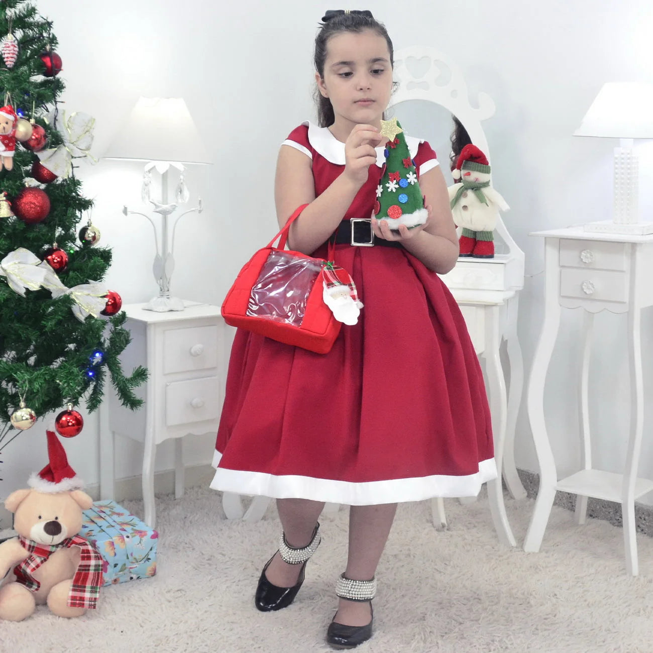 Lady dress cheap christmas tree