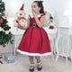 Vestido de niña con tema de Sra. Santa Claus y osito de peluche, vacaciones de Navidad