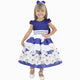 Navy Blue Floral Dress, Baby Girl, Birthday Party Outfit