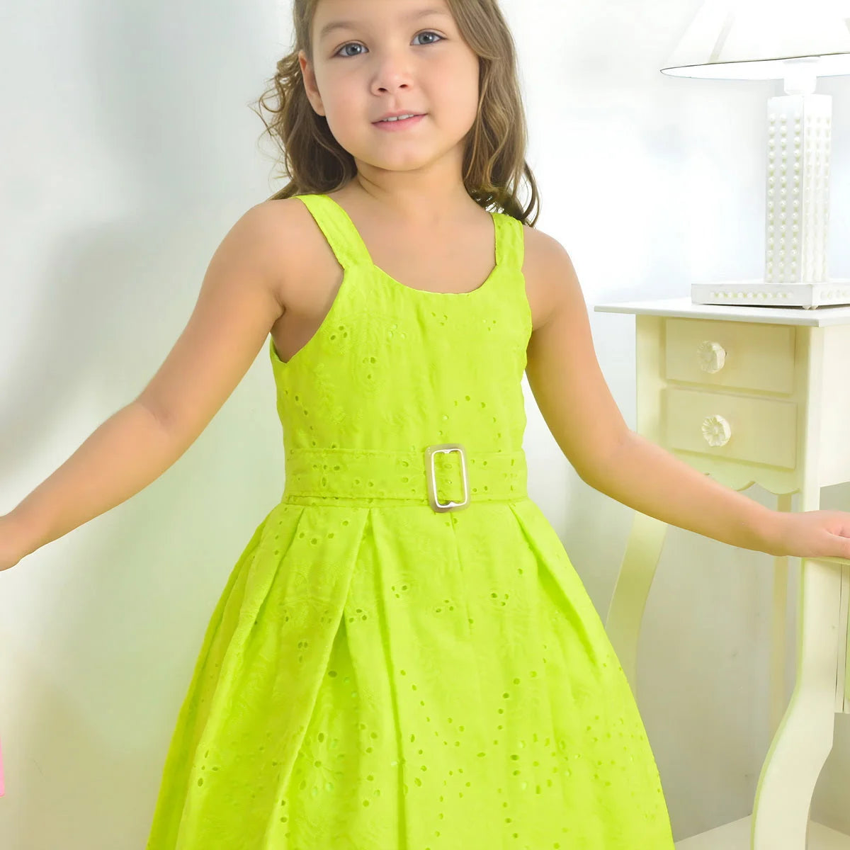 lime green infant dress Neon Green Dress Laise: Baby to 10 years old 2T US numeric