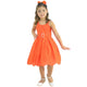 Neon Orange Girl Dress Laise: Baby to 10 years old