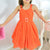 Neon Orange Girl Dress Laise: Baby to 10 years old
