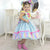 Pink and Blue Baby Girl Dress for Rural and Festive Occasions - Dress
