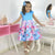 Pink and Blue Butterflies Dress For Baby and Girl - Dress