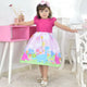 Pink Dinosaur Dress For Baby and Girl, Birthday Party