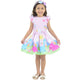Pink Dinosaur Twirly Dress, Birthday Baby and Girl Clothes/Costume