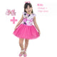 Pink Minnie Dress + Hair Bow, Birthday Baby and Girl Tutu Clothes