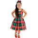 Plaid children's dress: Red and green for Christmas