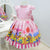 Girl's dress theme Pocoyo with pearl embroidery, birthday party - Moderna Meninas