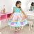Pop It Fidget Toy Dress + Hair Bow + Girl Petticoat Birthday Party - Dress