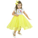 Vestido de Cuadro Preescolar con Falda Amarilla, para Graduación de Niñas y Bebés