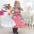 Red Baby Girl Dress for Rural and Festive Occasions + Filo Skirt + Hair Bow - Dress