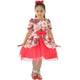 Red glitter floral tulle children's dress: Christmas, wedding and graduation