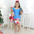 Santa Claus Girl Trapeze Blue Dress Bag and Christmas Tree To Assemble - Dress