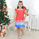 Santa Claus Girl Trapeze Dress, Christmas Holiday
