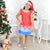 Santa Claus Girl Trapeze Dress and Santa Hat - Dress