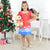Santa Claus Girl Trapeze Dress and Teddy Bear Christmas Holiday - Dress