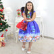 Santa Claus Theme Girl Blue Dress, Bag and Christmas Tree To Assemble