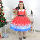 Santa Claus Theme Girl Dress, Christmas Holiday