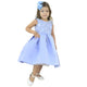 Vestido azul suave para niña, cumpleaños o fiesta formal