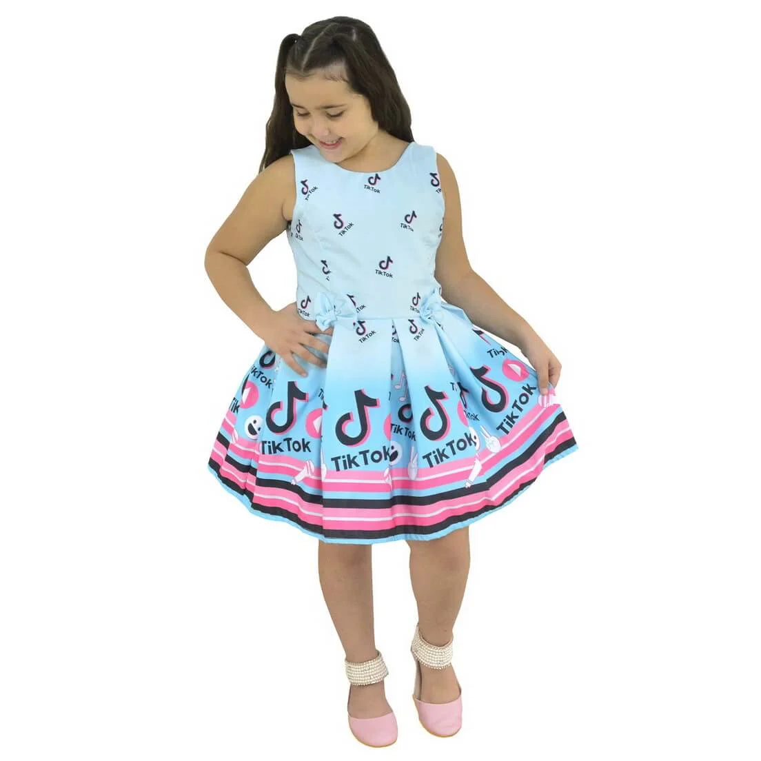Tik Tok Vestido Azul, Cumpleaños Ropa Bebé y Niña (TikTok)