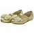 Toddler Girls’ with pearls Ballet Flats - Gold-Old Color - Shoes
