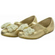 Toddler Girls' with pearls Ballet Flats - Gold-Old Color