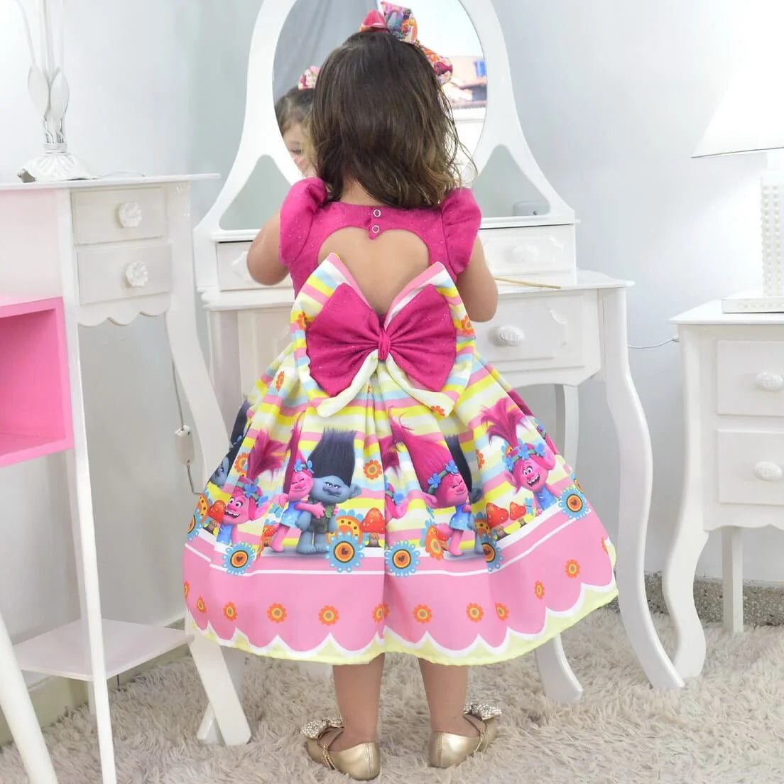 trolls birthday party dress Poppy Troll Dress