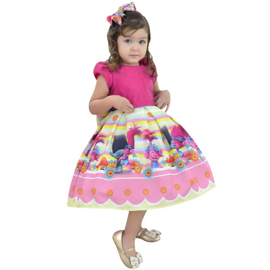 Trolls Dress For Baby and Girl, Birthday Party 9 US numeric