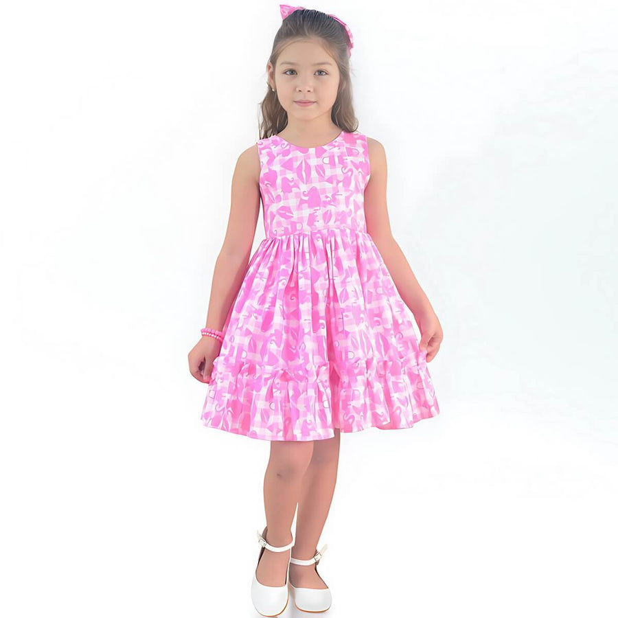 Barbie Pink Casual Dress Influencer Fashionista Blogger Girl