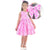 Barbie Pink Casual Dress Influencer Fashionista Blogger Girl + Hair Bow