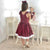 Casual Marsala Girl's Dress Elegant + Hair Bow